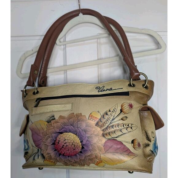 Anuschka Handbags - Anna By Anuschka Handpainted Leather Shoulder Bag Rustic Banquet NWOT Boho...